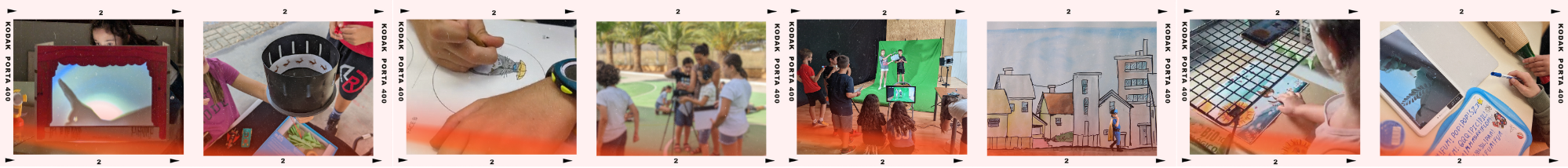 Pellicule photo illustrant ateliers cinema